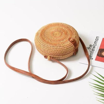 Sac Bandoulière Rotin Rond Sac En Osier