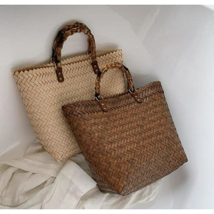 Sac Cabas Osier Plage En