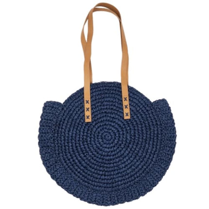 Sac Cabas Paille Les Tropéziennes Bleu En Paille