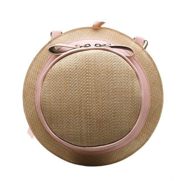 Sac Bambou Chapeau Rose
