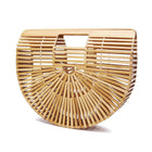 Sac Bambou Demi Lune Bois / S