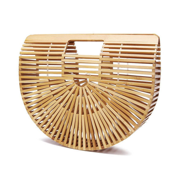 Sac Bambou Demi Lune Bois / S