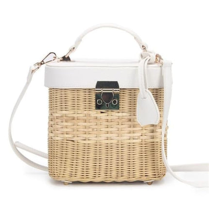 Sac A Main Osier Blanc Sac En Osier