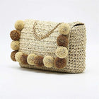 Sac A Main Osier Pompon Sac En Osier