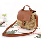 Sac A Main En Osier Vintage Marron