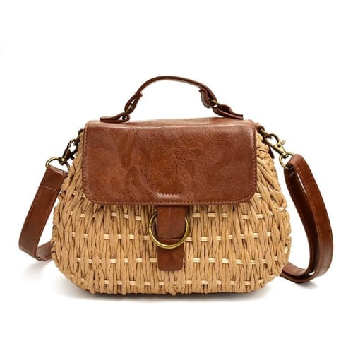 Sac A Main En Osier Vintage
