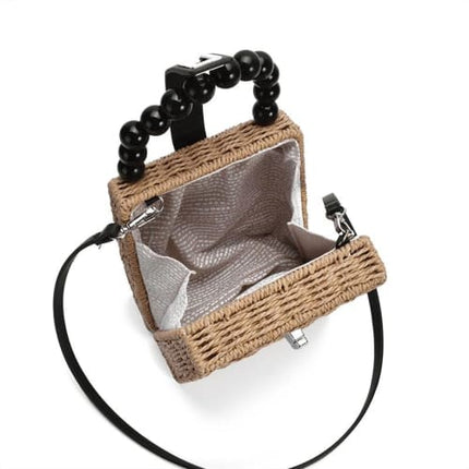 Sac À Main Paille Boho Sac En Paille
