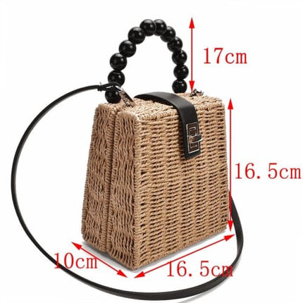 Sac À Main Paille Boho Sac En Paille