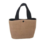 Petit Sac À Main En Paille Souple Noir Paille