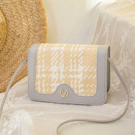 Sac En Osier Artisanal Gris Sac Osier