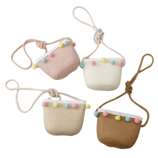 Sac Osier Avec Pompon