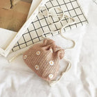 Petit Sac En Osier Bandoulière Rose Sac En Osier