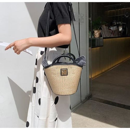 Sac En Osier Brodé Sac Osier