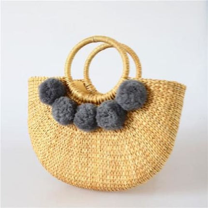 Sac Osier Doré Gris Sac En Osier