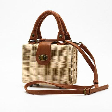 Sac En Osier Mode Marron Sac Osier