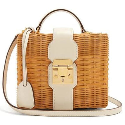 Sac En Osier Paris Blanc Sac Osier