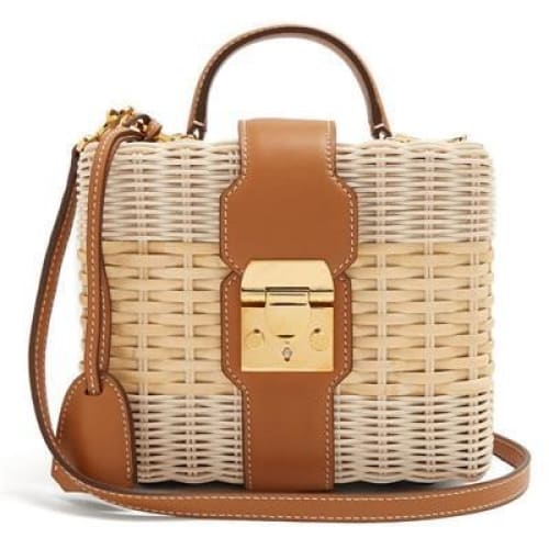 Sac En Osier Paris Marron Sac Osier