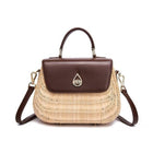 Sac En Osier Tendance Chic Marron / Cuir Sac