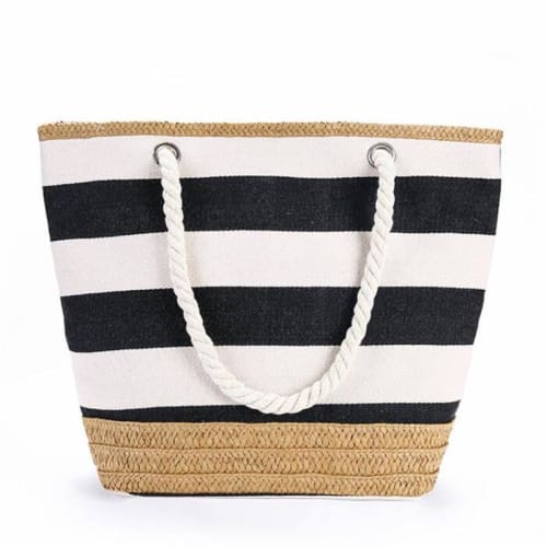 Sac En Osier Avec Tissu Noir Sac Osier