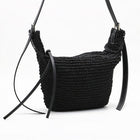 Sac En Paille Bandoulière Malgache Noir Sac En Paille