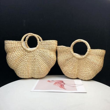 Sac En Paille Blanc Beige / S Sac
