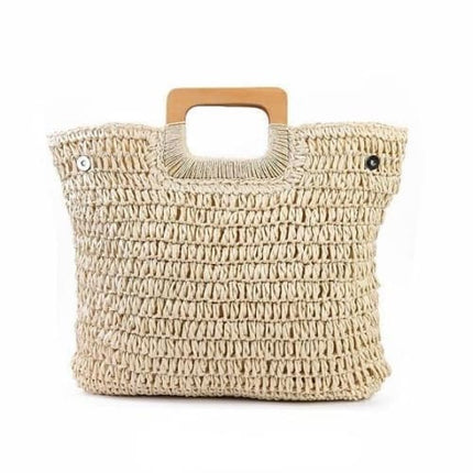Sac En Paille Cabas Chic Beige Sac