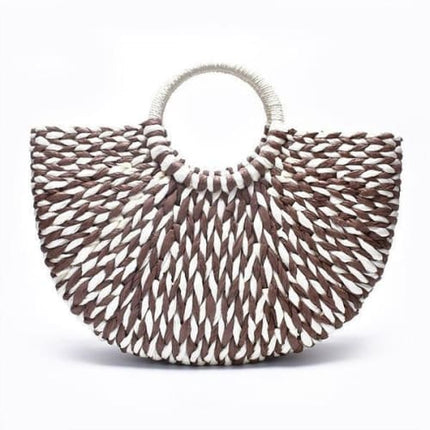 Sac En Paille Coffee / Avec Doublure Sac
