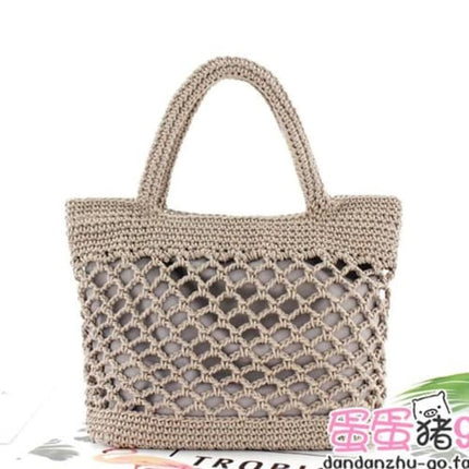 Sac De Paille En Filet Tissé Gris Sac Paille
