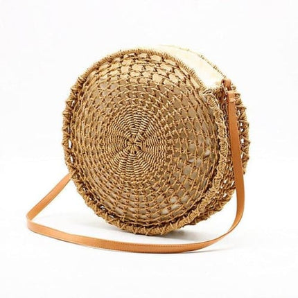 Sac En Paille Forme Ronde Khaki Sac Paille