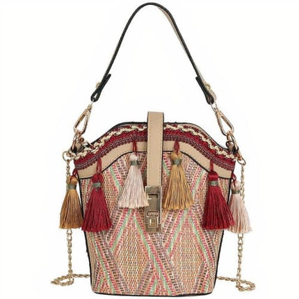 Petit Sac En Paille-Hippie Paille