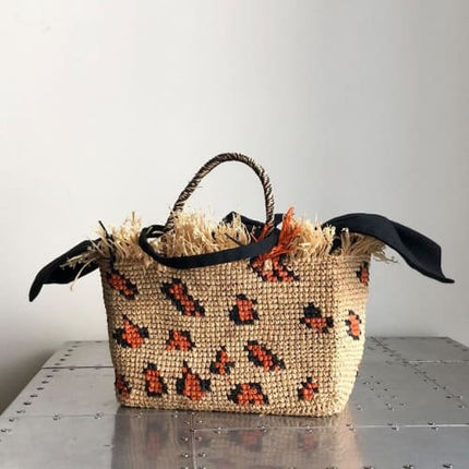 Sac En Paille Léopard Sac Paille