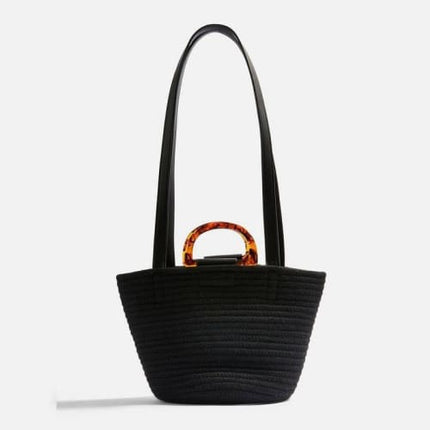 Sac En Paille De Luxe Noir Sac Paille