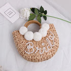 Sac En Paille<Br> Fait Main Créatrice Blanc