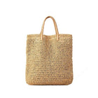 Sac En Paille Plage Bohème Brut En Paille