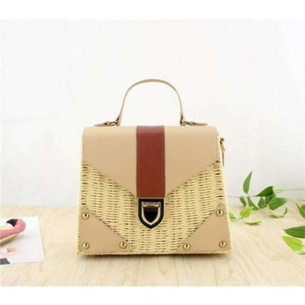 Sac En Paille De Plage Pour Femme Beige Sac