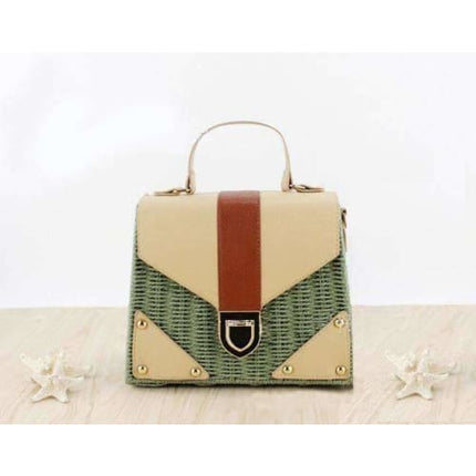 Sac En Paille De Plage Pour Femme Vert Sac