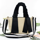 Sac En Paille À Ruban Noir Beige Sac Paille