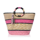 Sac En Paille Tressée Arc-En-Ciel Sac Paille