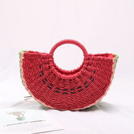 Sac Pastèque Paille Tissé Sac En Paille
