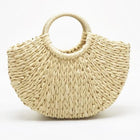 Sac De Plage Paille Fait Main Beige Sac En Paille