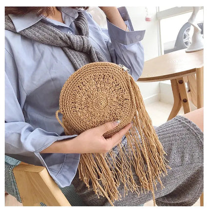 Sac Raphia Rond Marron Sac Raphia
