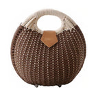 Sac Rond Osier Marron En Osier