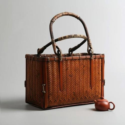 Sac En Rotin Rectangulaire Grand Sac