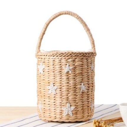 Sac En Rotin Retro<Br> Pour Lété Blanc Sac