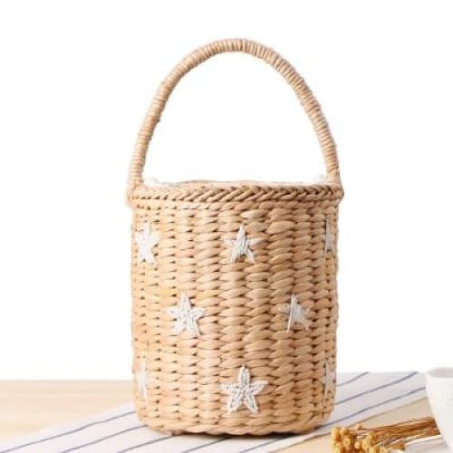 Sac En Rotin Retro<Br> Pour Lété Blanc Sac