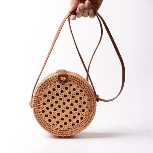 Sac En Rotin Rond Sac