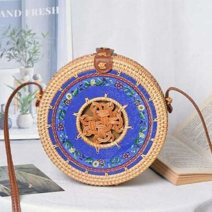 Sac En Rotin Rond Armely Sac Rotin