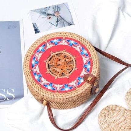 Sac En Rotin Rond Arwen Sac Rotin