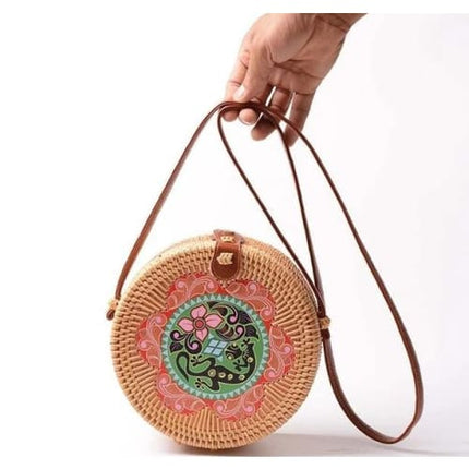 Sac En Rotin Rond Emilly Sac Rotin