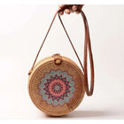 Sac En Rotin Rond<Br> Fleur Lotus Sac Rotin
